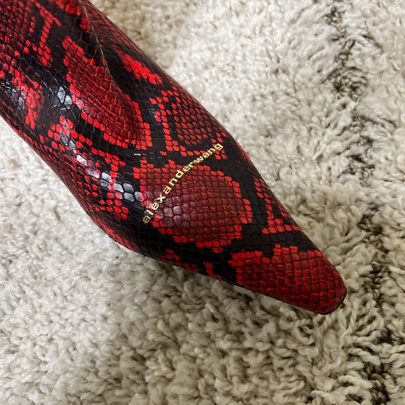 FINAL PRICE. Alexander Wang Red Snakeprint Boot - Picture 11 of 12